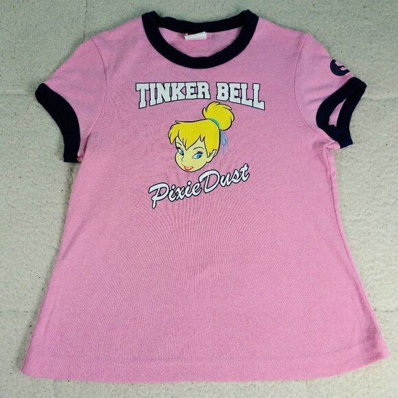 Disney Other - Disney Tinker Bell Pixie Dust Pink Tee Youth Large